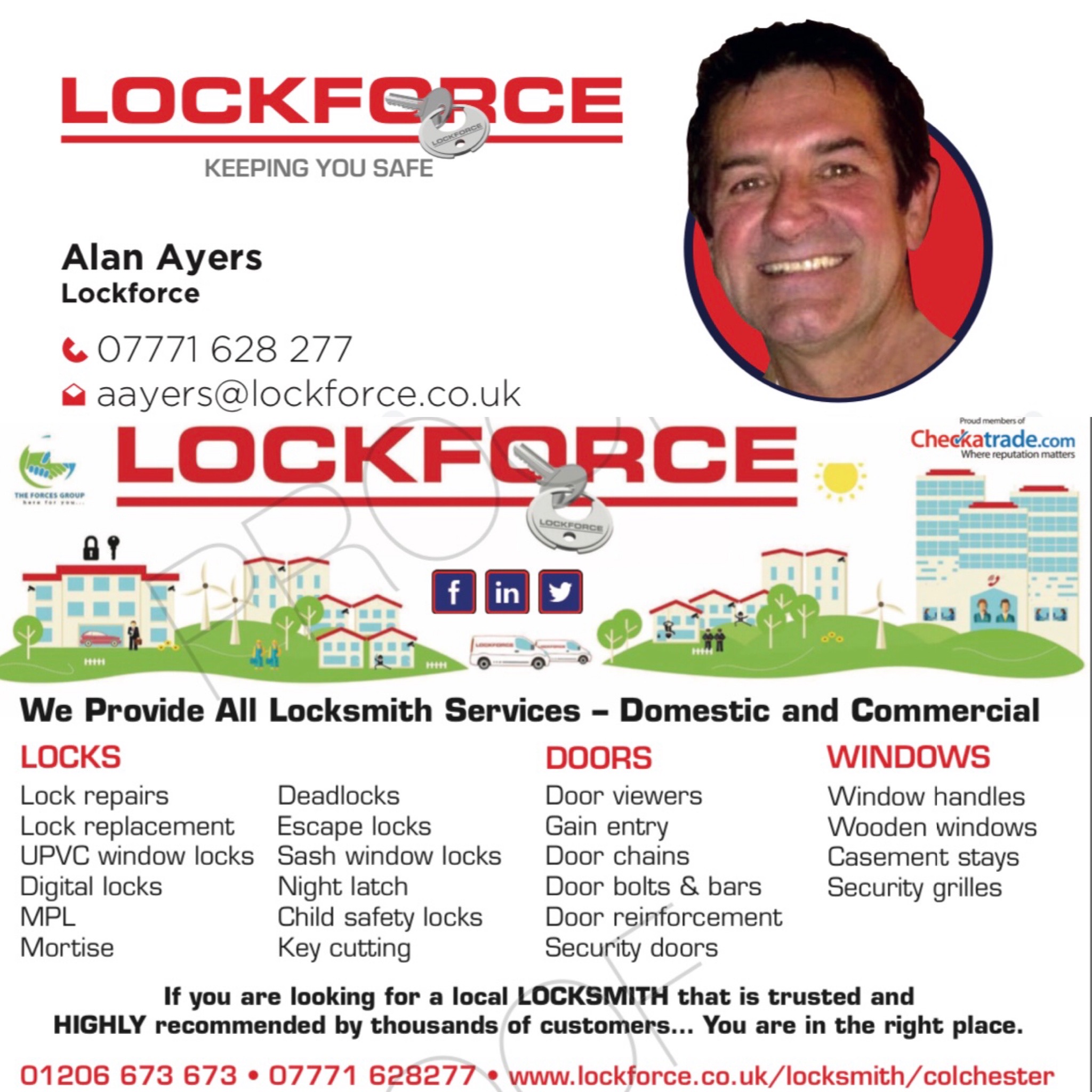 Lockforce locksmiths Colchester