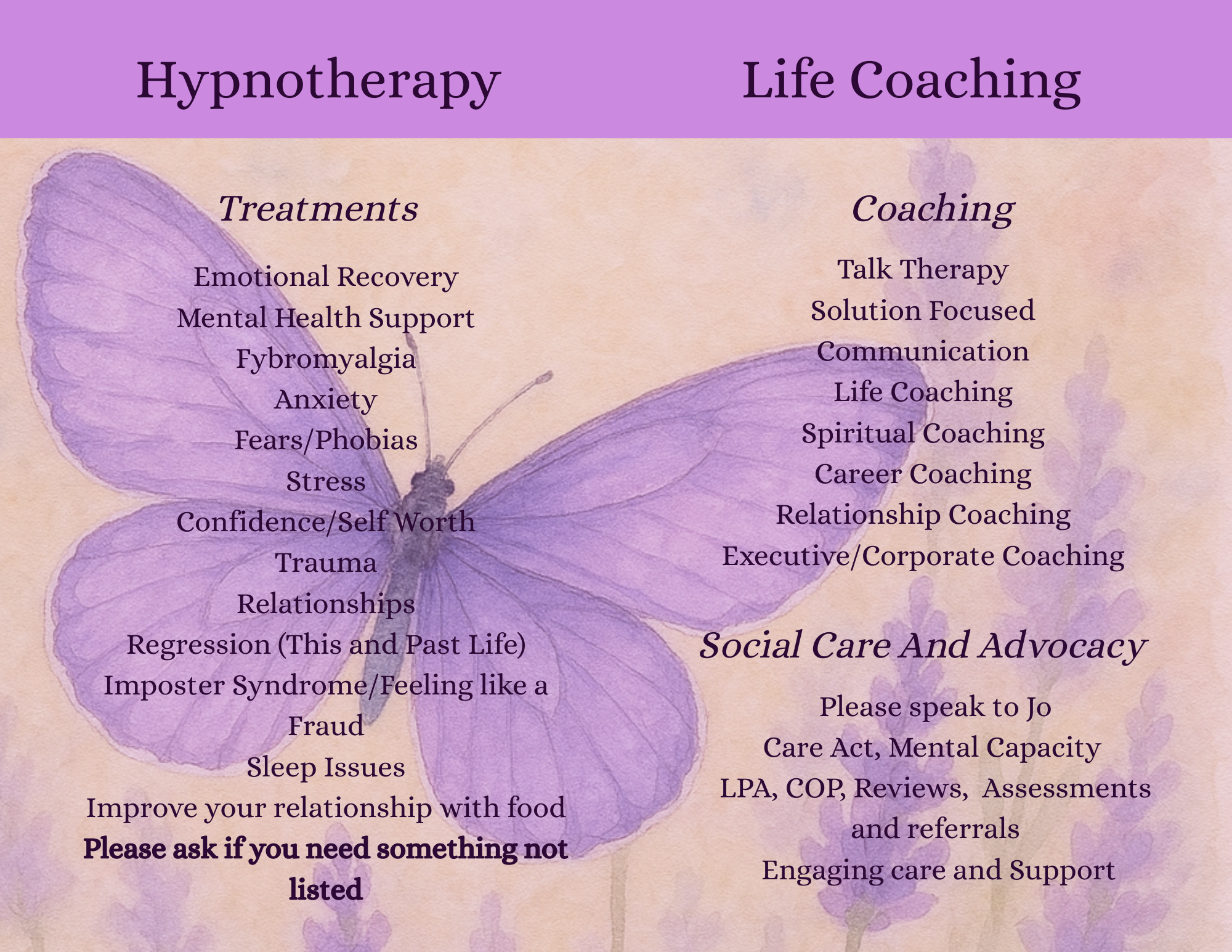 Hypnotherapy Support